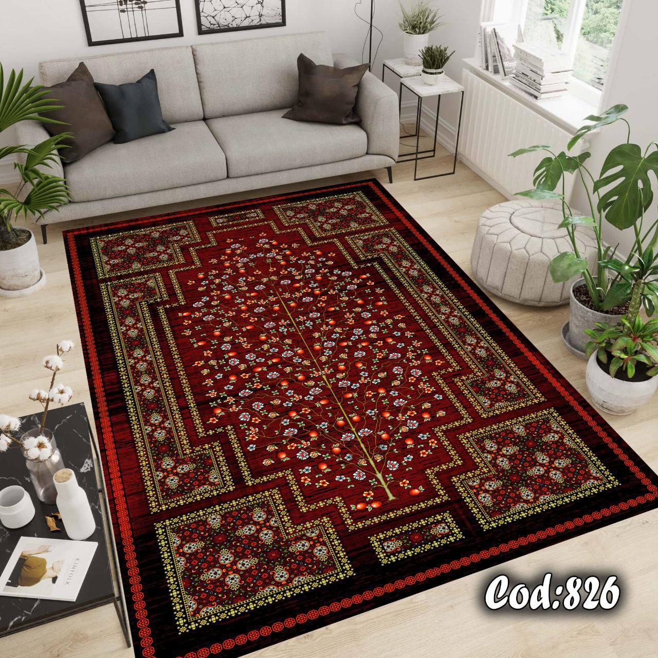روفرشی کشدار مخمل شانل طرح درخت زندگی
