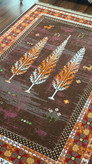 فرشینه مخمل سنتی قهوه ای