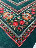 فرشینه مخمل طرح باغ گل