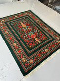 فرشینه مخمل طرح باغ گل