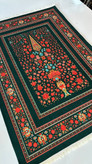 فرشینه مخمل طرح باغ گل