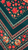 فرشینه مخمل طرح باغ گل