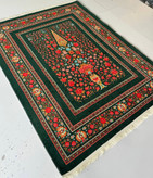 فرشینه مخمل طرح باغ گل
