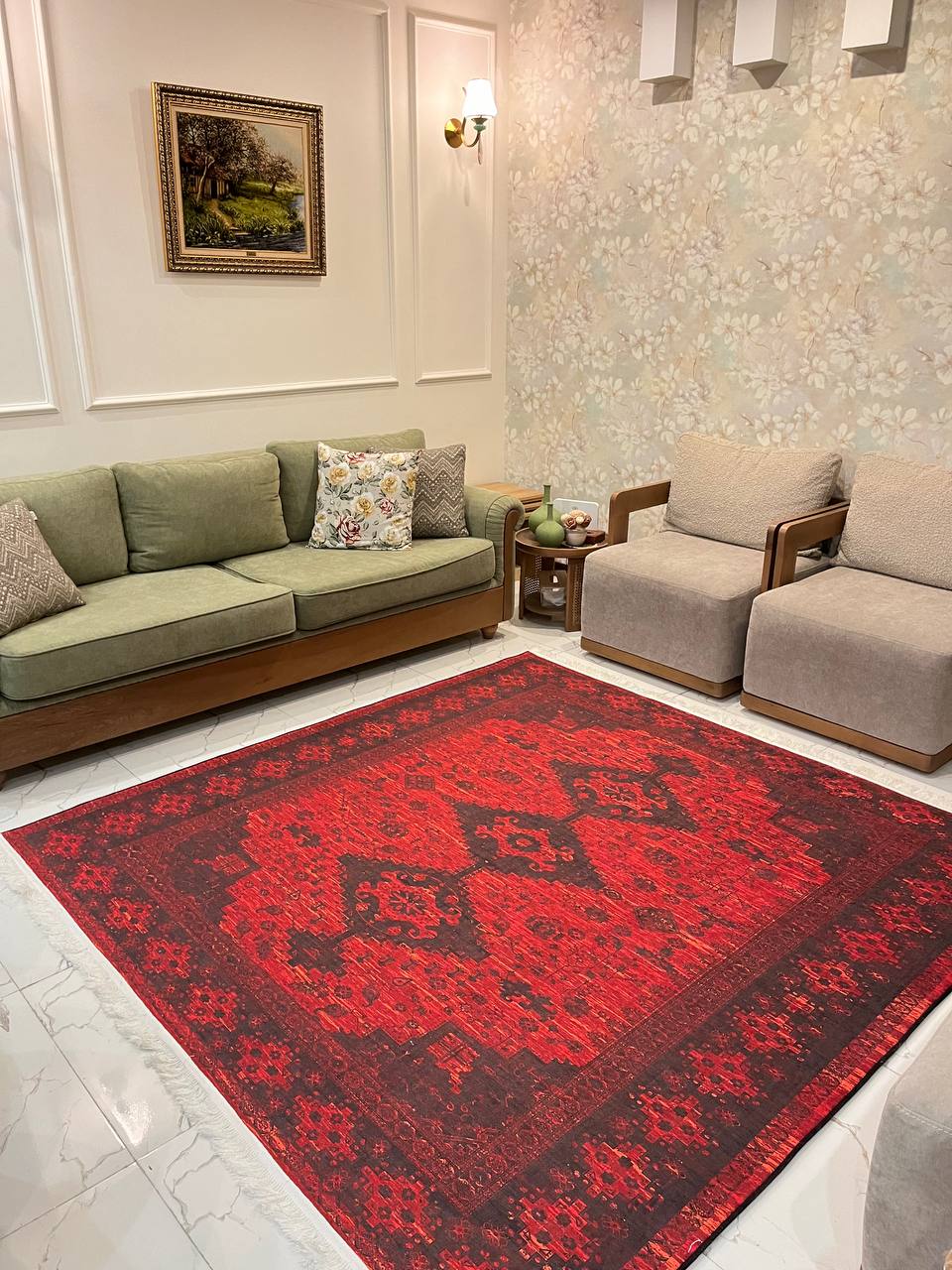 فرشینه مخمل سنتی لاکی