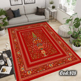 فرشینه مخمل طرح باغ گل لاکی