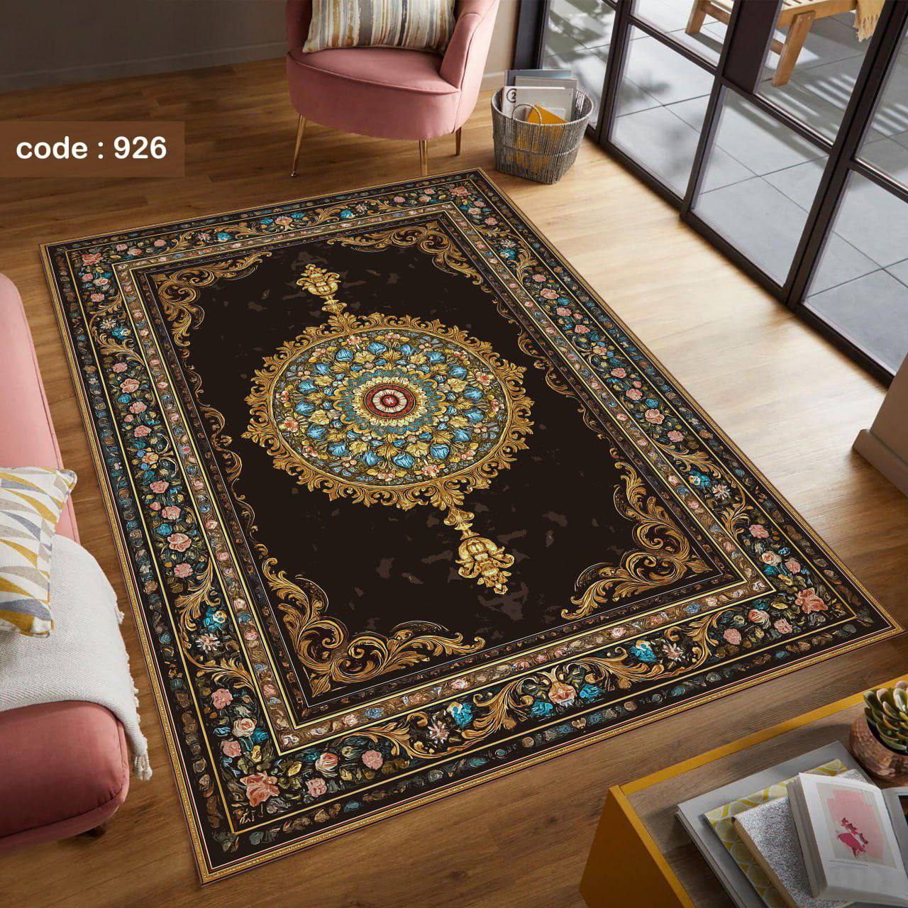 فرشینه مخمل قهوه ای