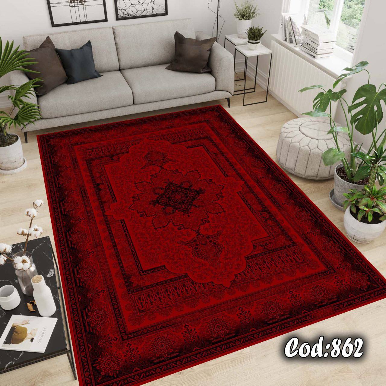 فرشینه مخمل قرمز