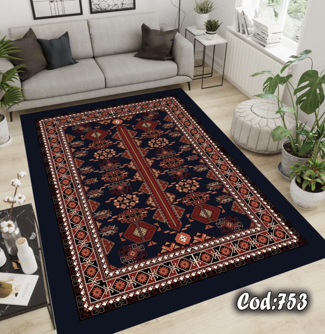 فرشینه مخمل سنتی تیره