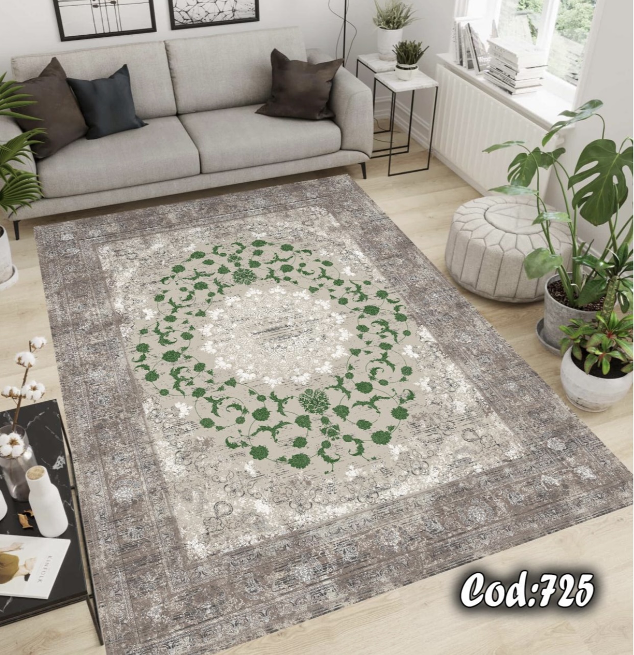 فرشینه مخمل سبز