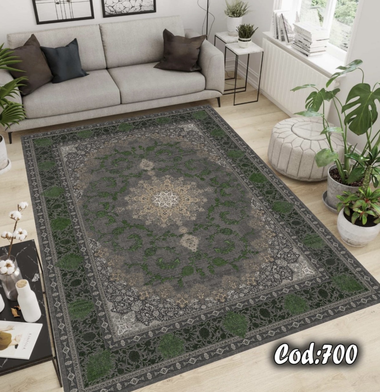 فرشینه مخمل سبز