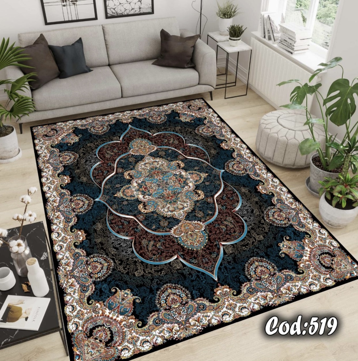فرشینه مخمل طرح فرش