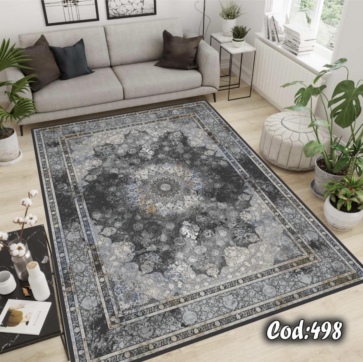 فرشینه مخمل کلاسیک تیره