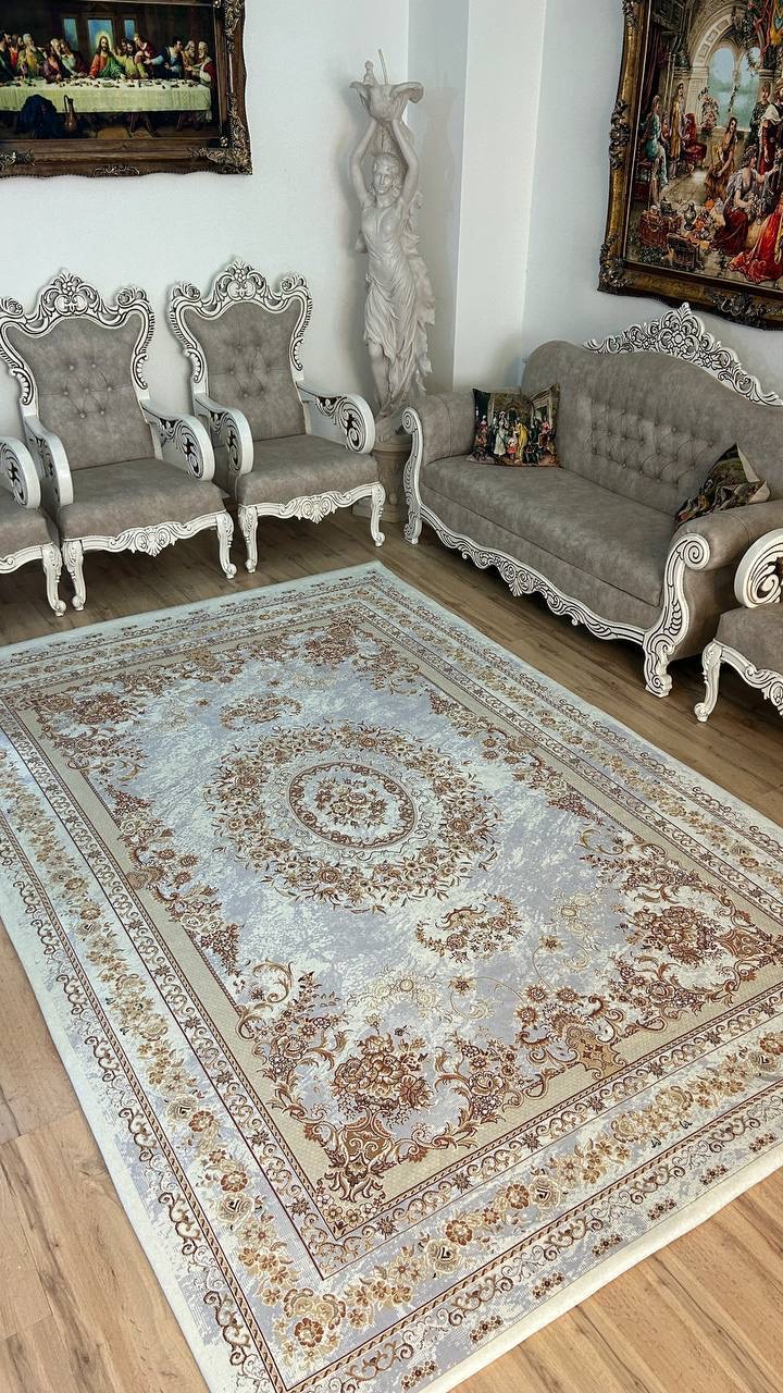 روفرشی کشدار مخمل شانل کرم طوسی