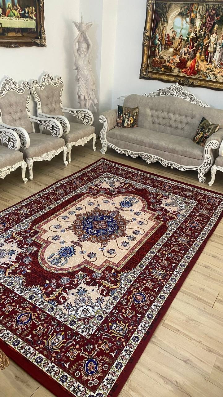 روفرشی کشدار مخمل شانل زرشکی