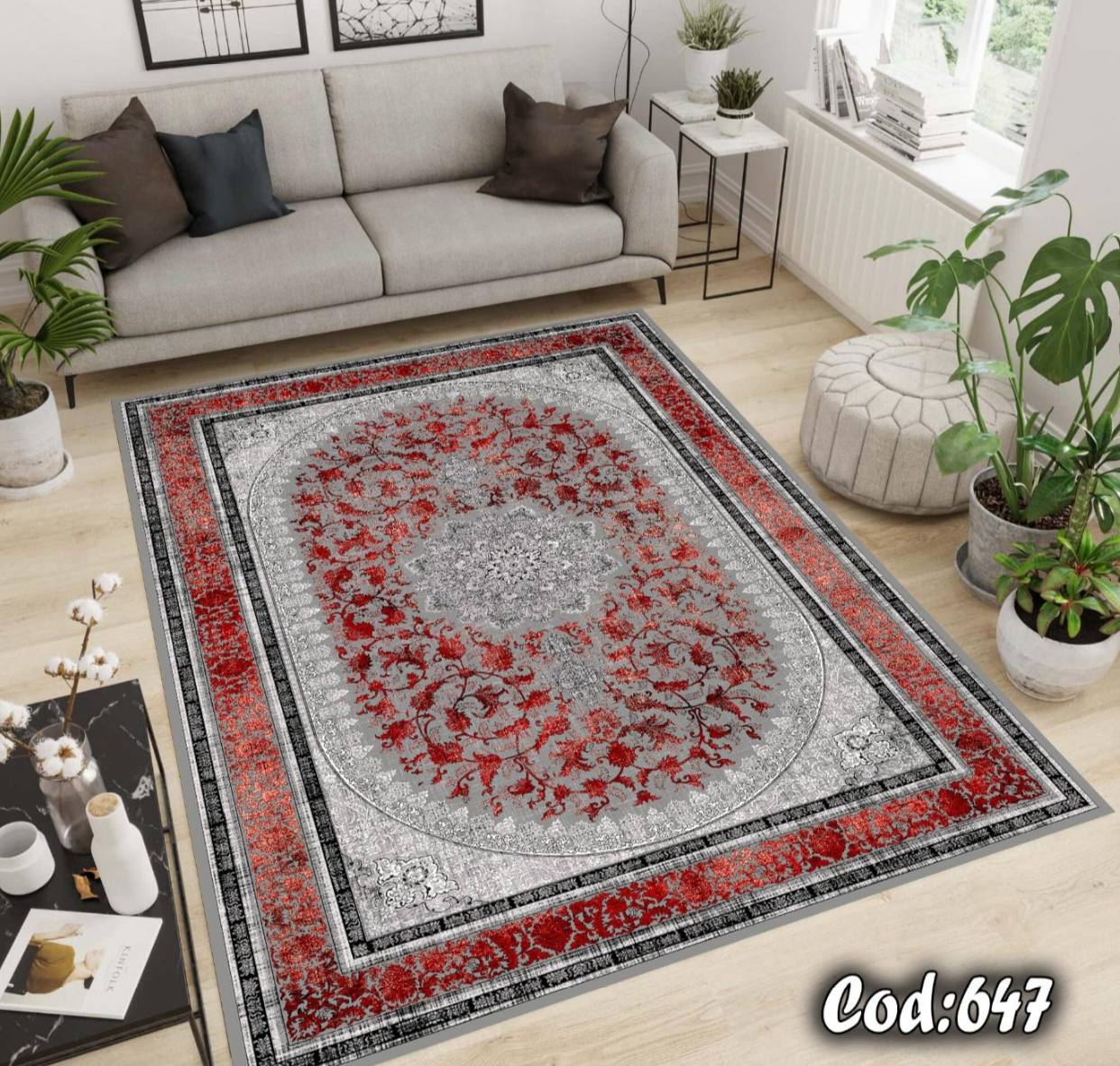 روفرشی کشدار مخمل طوسی قرمز