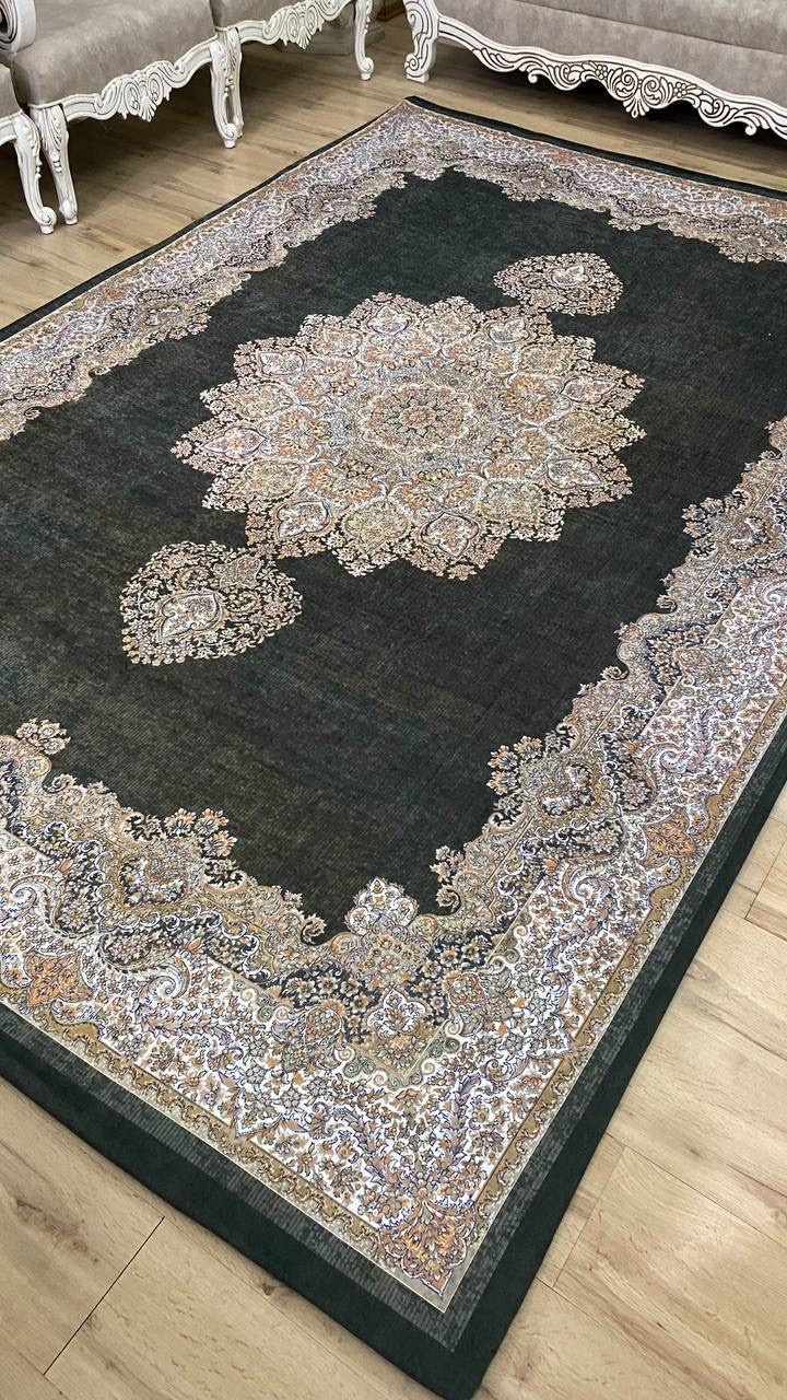 روفرشی کشدار مخمل زیتونی تیره